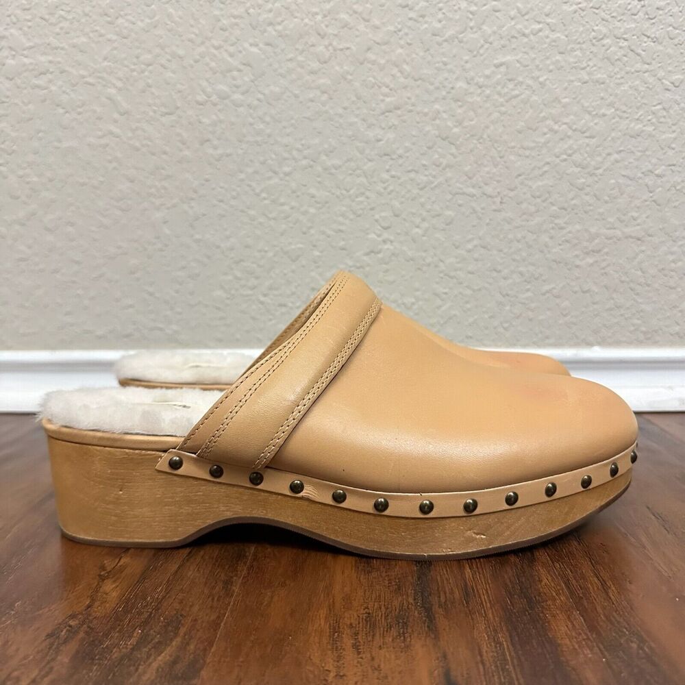 Madewell Tan Leather Clogs